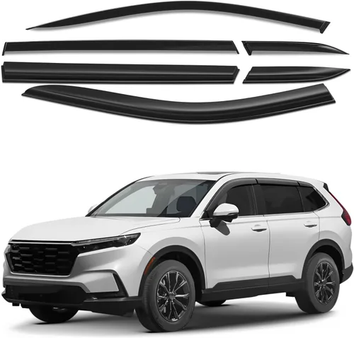 Miniatura 19 de Deflectores de ventana tintados ahumados con cinta adhesiva para ventana lateral, deflectores de lluvia compatibles con Toyota RAV4 2013-2018 - 4