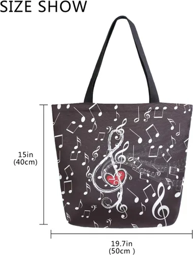 Miniatura 6 de Bolsa de comestibles de lona de cereza japonesa Bolso de libro casual de hombro