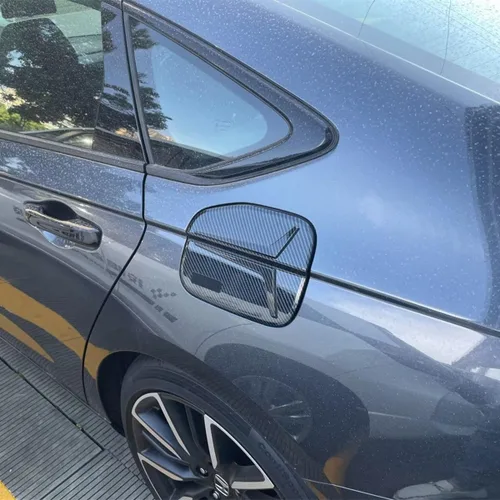 ZiWen Cubierta de tanque de combustible estilo deportivo tapa de aceite cubierta de gas para Honda Accord 2023 2024 2025 2026 (impresión de fibra de