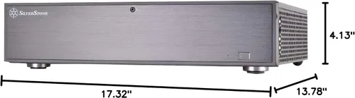 Miniatura 11 de Silverstone Tecnología Milo ML04 Tipo-C Puerta delantera de aluminio/cuerpo de acero Micro ATX Media Center/HTPC Caso, SST-ML04B-C