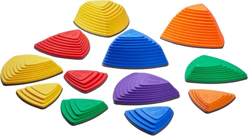 Miniatura 11 de VEVOR Piedras de equilibrio para niños, 12 unidades, hasta 220 libras, antideslizantes para niños pequeños, juego de coordinación de carrera