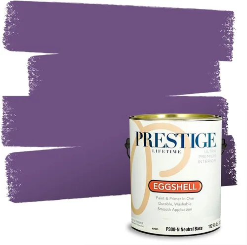Miniatura 11 de PRESTIGE Pinturas de pintura interior e imprimación en uno, 1 galón, plano, combinación comparable de Sherwin Williams* Kimono Violet*