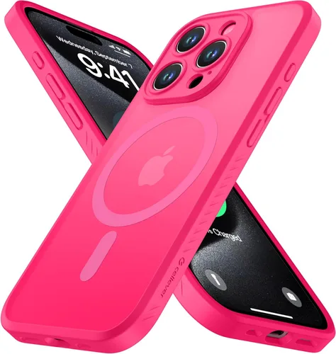 Miniatura 23 de CellEver Funda magnética fuerte para iPhone 15 Pro [protección de cámara] [prueba de caídas de grado militar] [compatible con MagSafe] Funda delgada