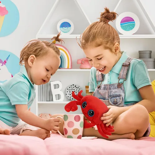Miniatura 5 de Puzzled Peluche de cangrejo rojo de ojo grande, 6 pulgadas