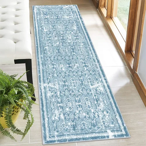 Miniatura 24 de Vaukki - Alfombra de pasillo, suave y peluda, alfombra antideslizante lavable, para lavandería, cocina, granja, baño, entrada y dormitorio