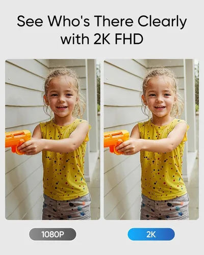 Miniatura 2 de eufy Security Cámara de Timbre de Video C31, Paquete de Batería Recargable Extra, 2K FHD, Opciones de Alimentación Dual, Llamada de Video en Vivo