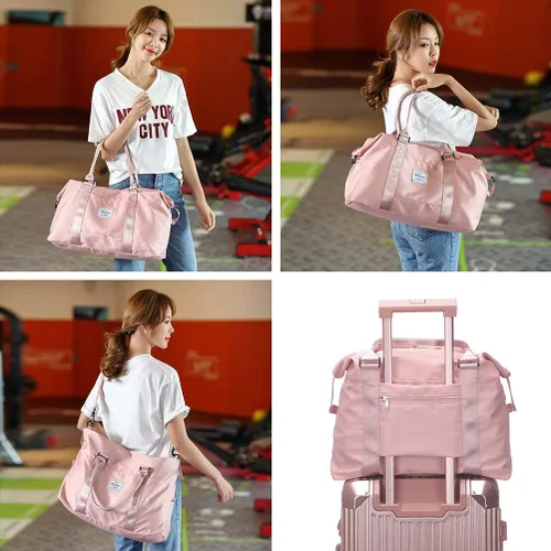 Miniatura 7 de Bolsos de viaje para mujer, para llevar en el fin de semana, bolsa de gimnasio deportiva, bolsa de entrenamiento, para pasar la noche y colgar al