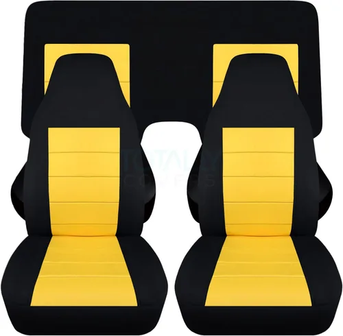 Miniatura 18 de Totally Covers Compatible con cubiertas de asiento para Chevy Camaro 1982-1992: Negro - Juego completo (23 colores) Cupé/Convertible Banco
