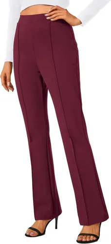 Miniatura 42 de Urban CoCo Pantalones de trabajo elásticos con corte de bota, pantalones de yoga pequeños para oficina casual