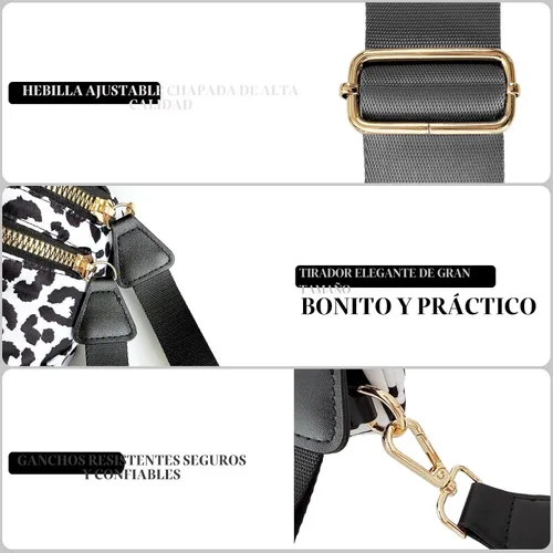 Miniatura 4 de Bum Bag Crossbody Bag para mujer Amplias bolsas Riñoneras cruzadas de nailon Monedero con cinturón para viajar y correr, regalos de moda