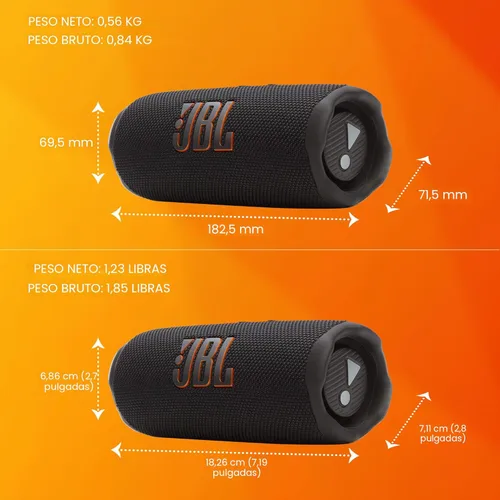 Miniatura 8 de JBL Flip 7 - Bocina portátil resistente al agua y a caídas, sonido JBL Pro potente con refuerzo de sonido AI, 16 horas de tiempo de reproducción
