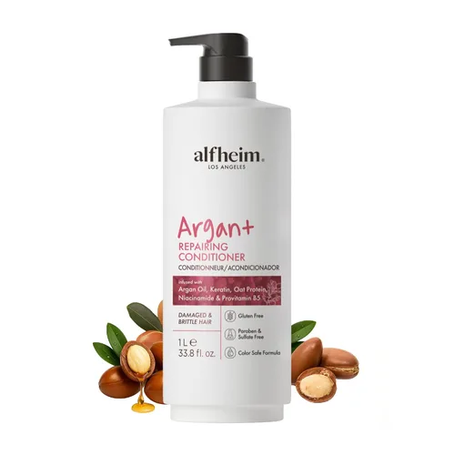 Miniatura 17 de ALFHEIM Coffee+ Acondicionador espesante para cabello fino, fino y débil con cafeína, biotina y aceite de café arábica, fórmula fortalecedora