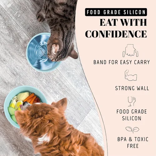 Miniatura 3 de AVERYDAY Cuencos de viaje para perros de 30 onzas con tapas, cuencos portátiles 2 en 1 para alimentos y agua, cuenco de agua y comida para perros