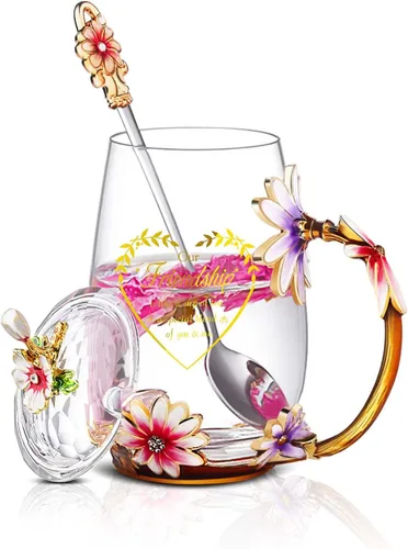 Miniatura 7 de Regalos para hermanas de hermana, elegante taza de té con flores y taza de café, regalos únicos para cumpleaños, hermana menor, hermana mayor, cuñada