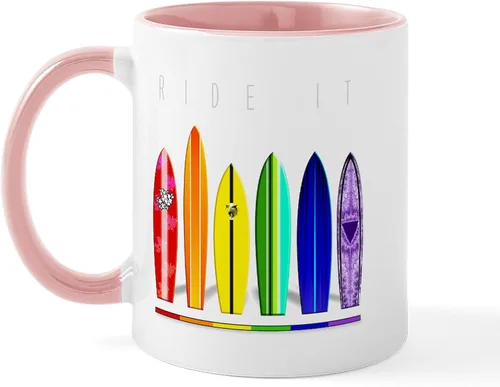 Miniatura 16 de CafePress Jake's Rainbow Shark - Taza de café de cerámica (11 oz)
