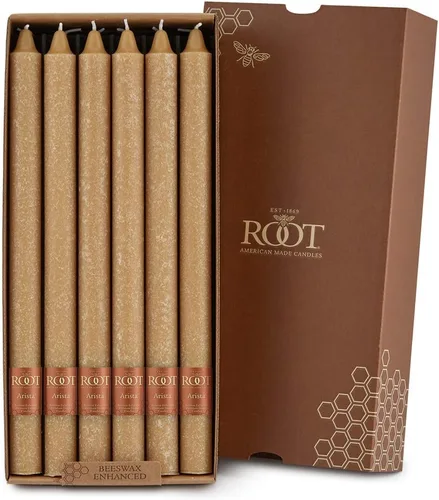 Miniatura 19 de Root Candles Velas sin aroma de cena Premium mezcla de cera de abejas en caja, 9 pulgadas, cera de abejas, 12