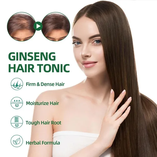 Spray para el crecimiento del cabello, tonico para crecimiento del cabello, hierbas naturales, tónico para el cabello ginseng, más fuerte y