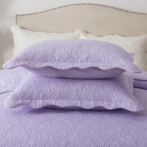 Miniatura 87 de HoneiLife - Juego de colcha de tamaño Queen, juego de ropa de cama de pana bordada de 3 piezas, colcha de lujo, ligera, cálida, para todas las Pana