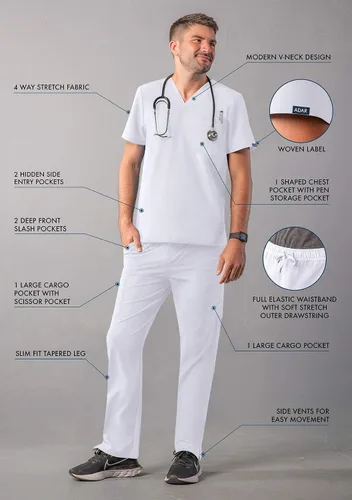 Miniatura 3 de Adar Addition Go-Everyday - Conjunto de exfoliante para hombre, elegante top y pantalones de carga