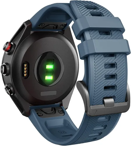Miniatura 12 de ANCOOL Correa de reloj Garmin S62/Forerunner 945/955/965/970, banda de silicona de 0.866 pulgadas para Fenix 8 de 1.772 pulgadas, Fenix 7/6/5, Negro