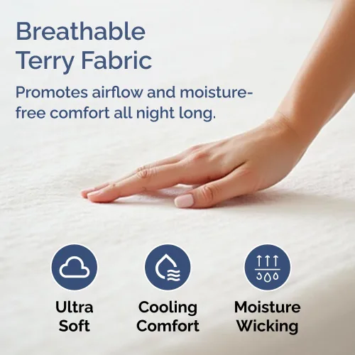 Miniatura 7 de Protector de colchón King impermeable – Funda de colchón tamaño King – Protector de cama impermeable – Sábana bajera absorbente de hasta 16 pulgadas