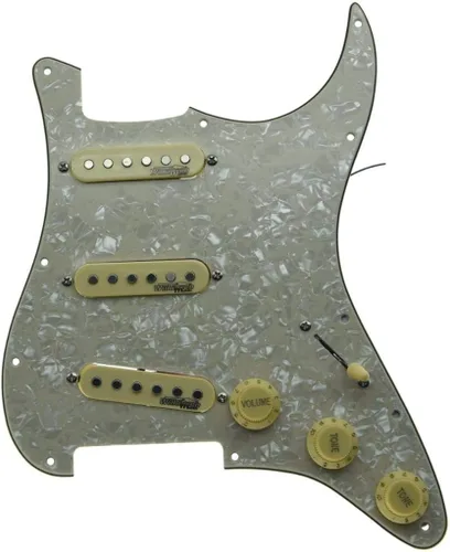 Miniatura 2 de Dopro Golpeador de guitarra cargado con pastillas Wilkinson precableado ST Pickguard para Estados Unidos/México, fabricado en FD Stratocaster Aged