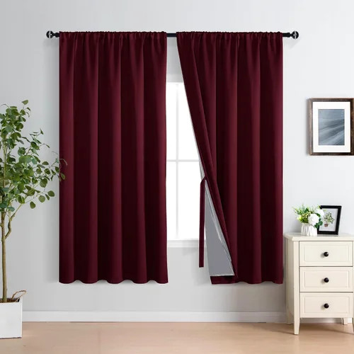 Miniatura 23 de XWZO Cortinas Opacas 100% Blancas - Cortinas de Bloqueo Total de Calor y Luz con Forro Negro para Dormitorio/Cuarto de Lavado, Paneles de Ventana