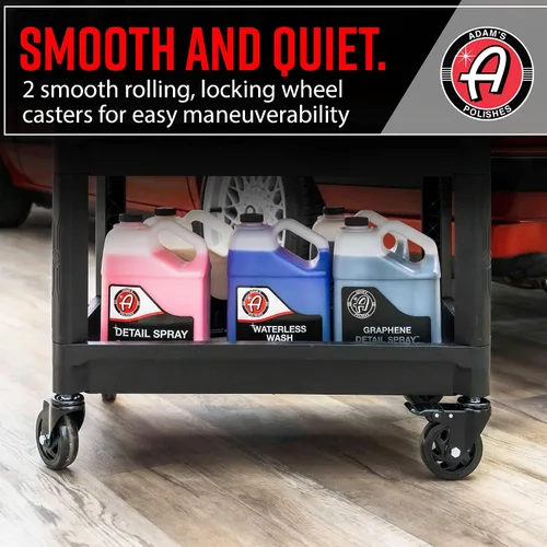 Miniatura 5 de Adam's Polishes Carrito de Detalles Premium – Carrito de detallado de automóviles con estantes de 3 niveles, capacidad de 250 libras por estante