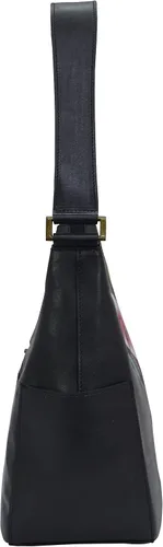 Miniatura 4 de Anuschka Bolso de mano de cuero genuino para mujer Hobo clásico con bolsillo lateral