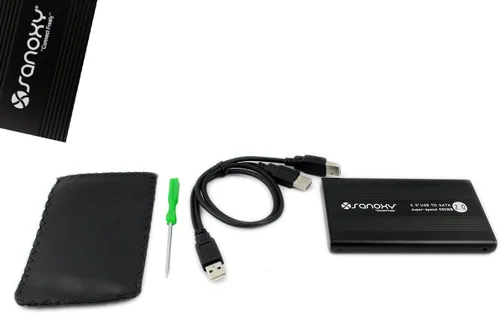 Miniatura 4 de SANOXY® Carcasa externa de disco duro SATA a USB 2.0 de 2.5" Solución de almacenamiento portátil