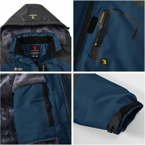 Miniatura 6 de Rdruko Chaqueta de esquí impermeable para mujer, resistente al viento, para snowboard, trabajo, para uso en invierno