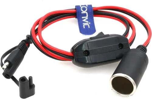 Miniatura 7 de Cable de enchufe SAE a encendedor de cigarrillos 16AWG 12V SAE 2 pines macho con tapa antipolvo, conector de desconexión rápida, cable de carga