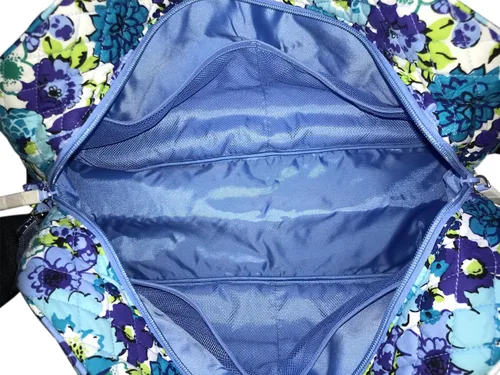 Miniatura 3 de Vera Bradley Bolsa mediana de viajero, Blueberry Blooms, Azul