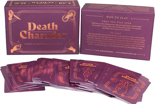 Miniatura 2 de Death Charades: Tonto, divertido, juego de cartas de fiesta, los equipos tienen 45 segundas rondas para adivinar la charada, rondas interminables