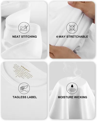 Miniatura 4 de WEERTI Ropa interior térmica larga de cabeza a pies para mujeres, con forro de vellón, capa base para climas fríos