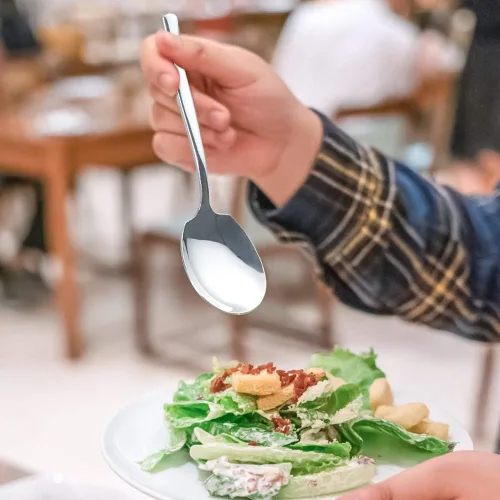 Miniatura 4 de Cuchara de servir buffet de acero inoxidable de 6 piezas, 6 cucharas grandes para servir