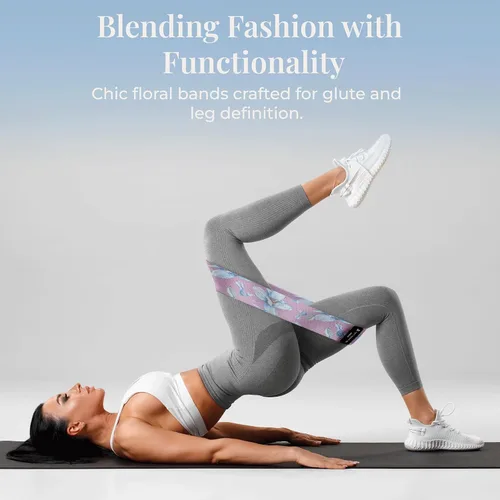 Miniatura 5 de Fabric Resistance Bands for Women – Non-Slip Fitness Tool for Glutes, Legs & Full-Body Training – Ideal for Toning & Recovery – Includes Workout