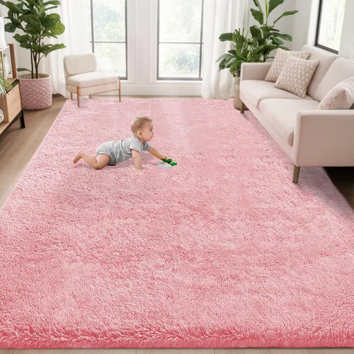 Miniatura 33 de Alfombra de pasillo 2x6 para dormitorio: Alfombras suaves de pelo largo lavables, pequeña alfombra de interior de felpa difusa para pasillo, junto a