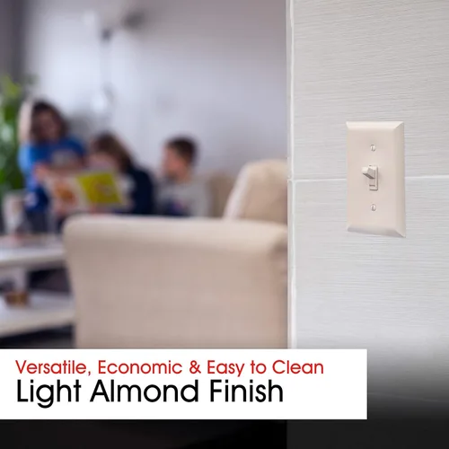 Miniatura 4 de Power Gear - Placa de gran tamaño para cubrir apagador de pared Marrón (Light Almond)