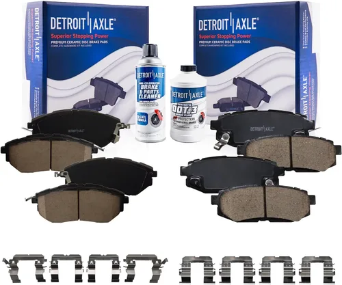 Miniatura 40 de Detroit Axle - Pinza de disco del lado del acompañante + pastillas de freno de cerámica de repuesto para Lexus HS250H Toyota RAV4 Prius V Scion xB