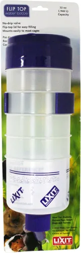 Lixit® Botellas de agua sin goteo para conejos, chinchillas, hurones, cobayas y ratas adultas (morado (paquete de 1), 32 onzas