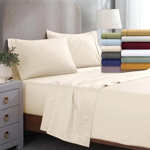 Miniatura 7 de Superior Juego de fundas de almohada estándar de 1200 hilos, 100% algodón egipcio, suave y transpirable, 2 piezas, color verde azulado