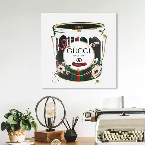 Miniatura 3 de The Oliver Gal Artist Co. Lienzo decorativo para pared con texto en inglés «Velvet Marmont Paint Can» (29768_12x12_CANV_XHD)