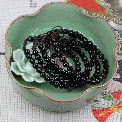 Miniatura 5 de Natural Gemstone 6mm Round Beads Adjustable Braided Macrame Tassels Chakra Reiki Bracelet