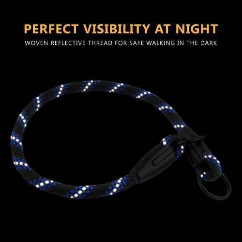 Miniatura 3 de BronzeDog Rope Pro - Collar de entrenamiento para perro trenzado sin tirones, collares redondos de liberación rápida para perros pequeños, medianos