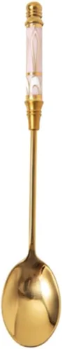 Miniatura 11 de Cucharas de café de acero inoxidable chapadas en oro, cucharaditas de acero inoxidable, cuchara de cerámica, cuchara de té y café para postre
