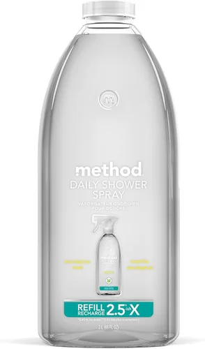 Method Recambio diario de limpiador de ducha, menta eucalipto, para duchas, azulejos, accesorios, vidrio y bañeras, 68 onzas líquidas (paquete de 1)