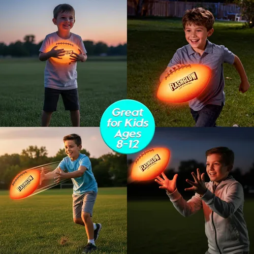 Miniatura 4 de Fútbol luminoso para niños: brilla en la oscuridad - Juguetes para niños adolescentes de 8 a 15 años - Ideas de regalo para cumpleaños, Navidad