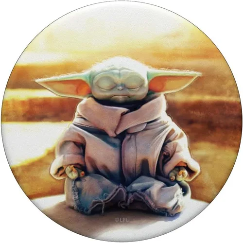 Miniatura 3 de Star Wars The Mandalorian The Child Grogu Meditates PopSockets intercambiables PopGrip