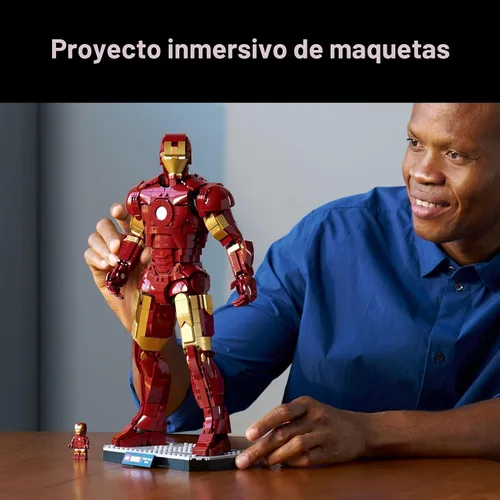 Miniatura 3 de LEGO Marvel Iron Man Mark 3 Edición de coleccionistas - Set de construcción de superhéroe posable con minifigura de Mark 3 para adultos, de 18 años